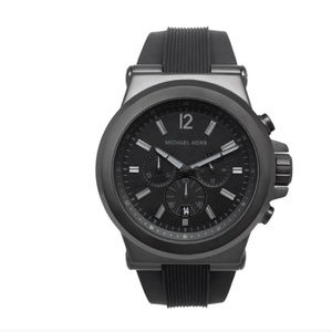 MICHAEL KORS Dylan Black Silicone Strap Watch